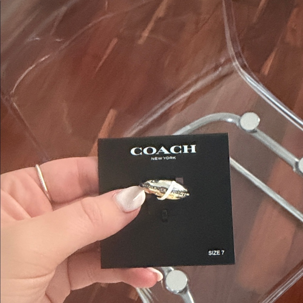 Coach Gold and Black Ring